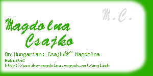 magdolna csajko business card